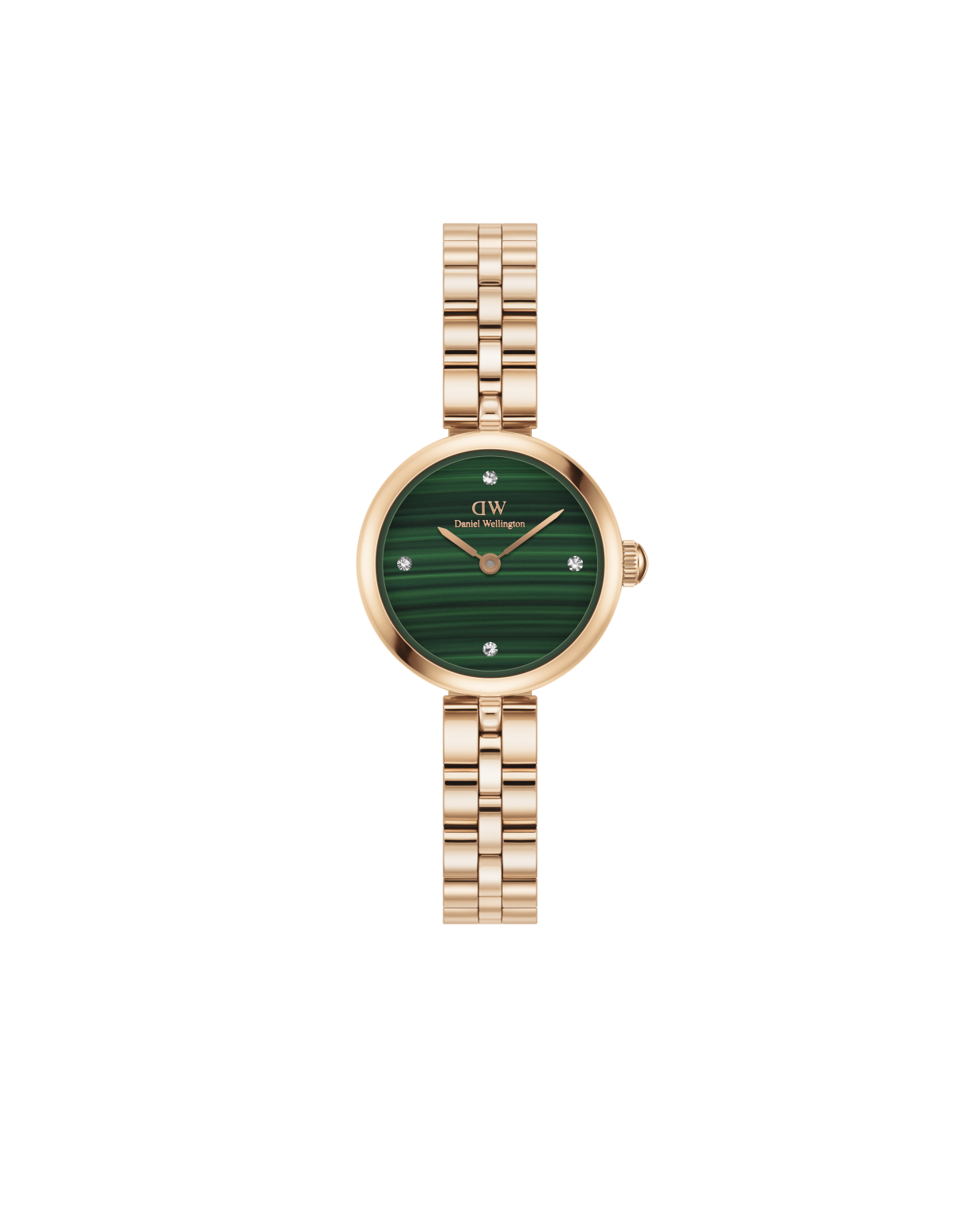 DANIEL WELLINGTON ELAN LUMINE ROSE GOLD MALACHITE DIAL WATCH