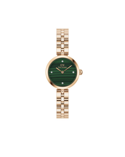 DANIEL WELLINGTON ELAN LUMINE ROSE GOLD MALACHITE DIAL WATCH